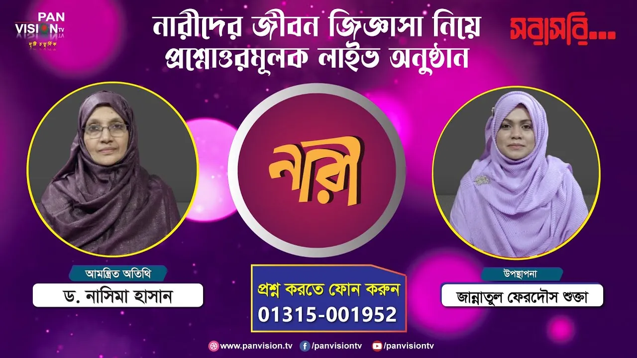 নামাজ | ড. নাসিমা হাসান | লাইভ অনুষ্ঠান 'নারী'